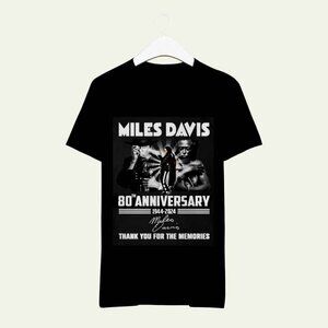Miles Davis 80th Anniversary Jazz Musician Concert Memorial Fan Tee 159